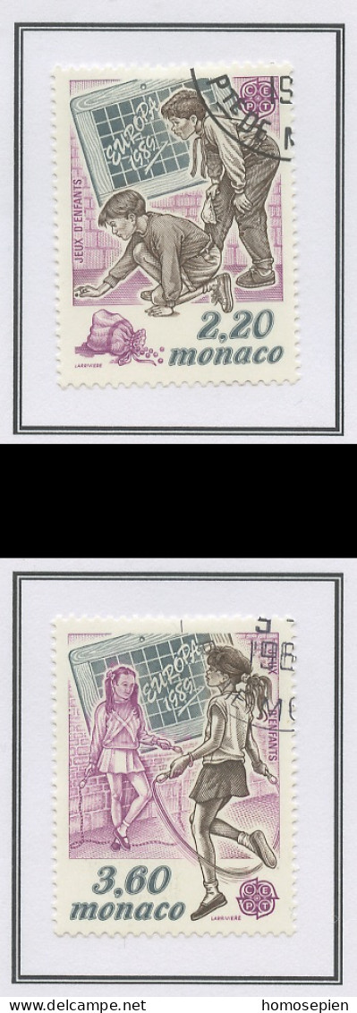 Europa CEPT 1989 Monaco Y&T N°1686 à 1687 - Michel N°1919 à 1920 (o) - 1989