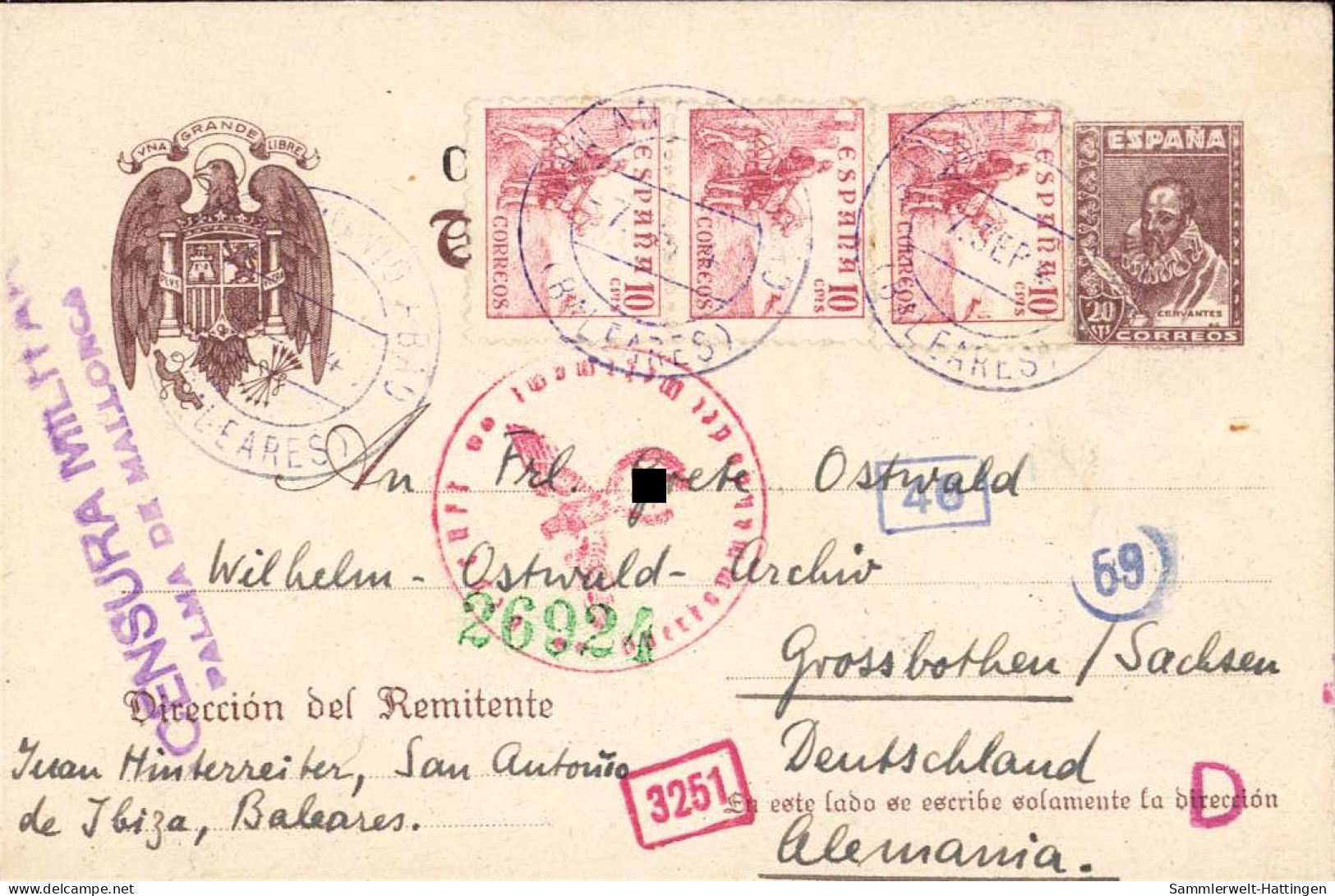 603216 | Hans Hinterreiter, Künstler, San Antonia, Ibiza, An Das Wilhelm Ostwald Archiv, Chemie, Nobelpreis | Großbothen - Essais & Réimpressions