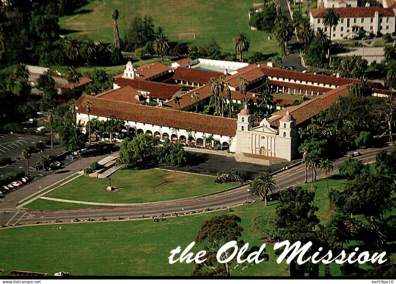 USA CALIFORNIA AERIAL VIEW OF SANTA BARBARA'S OLD MISSION - Santa Barbara