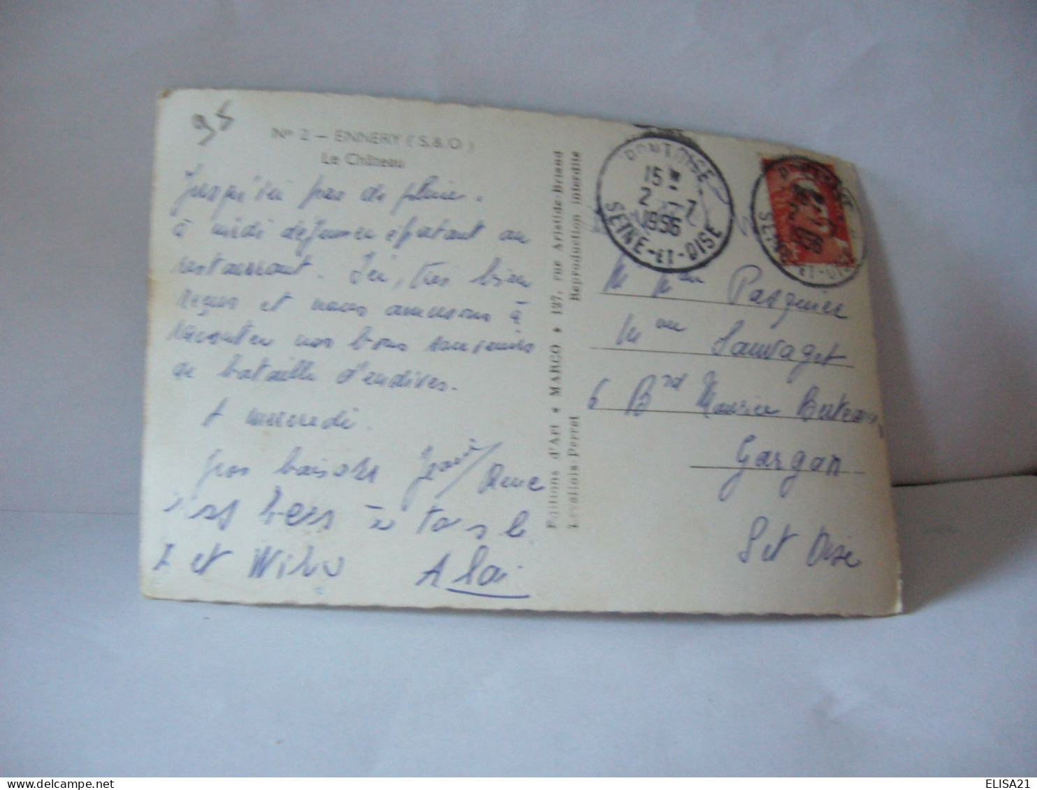 NO 2 ENNERY 95 VAL D'OISE LE CHATEAU  CPSM FORMAT CPA 1956 - Ennery