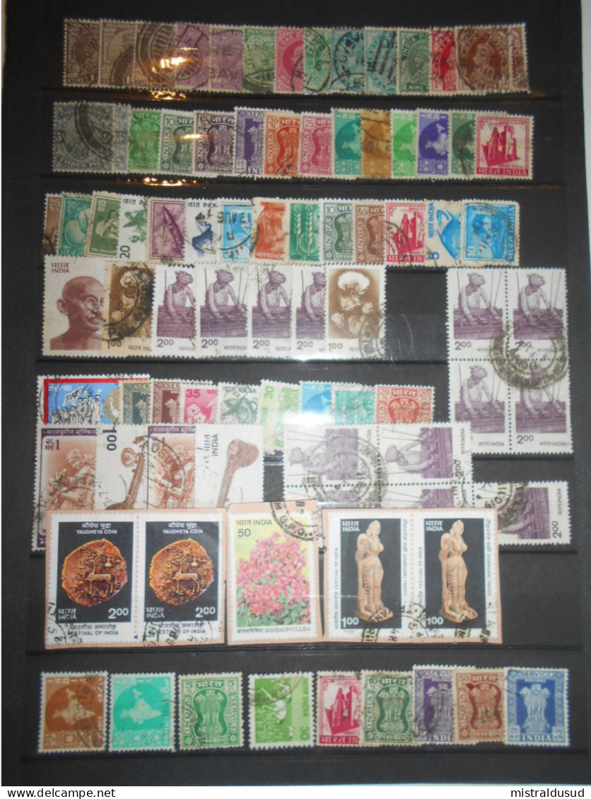 Inde Collection , 80 Timbres Obliteres - Colecciones & Series