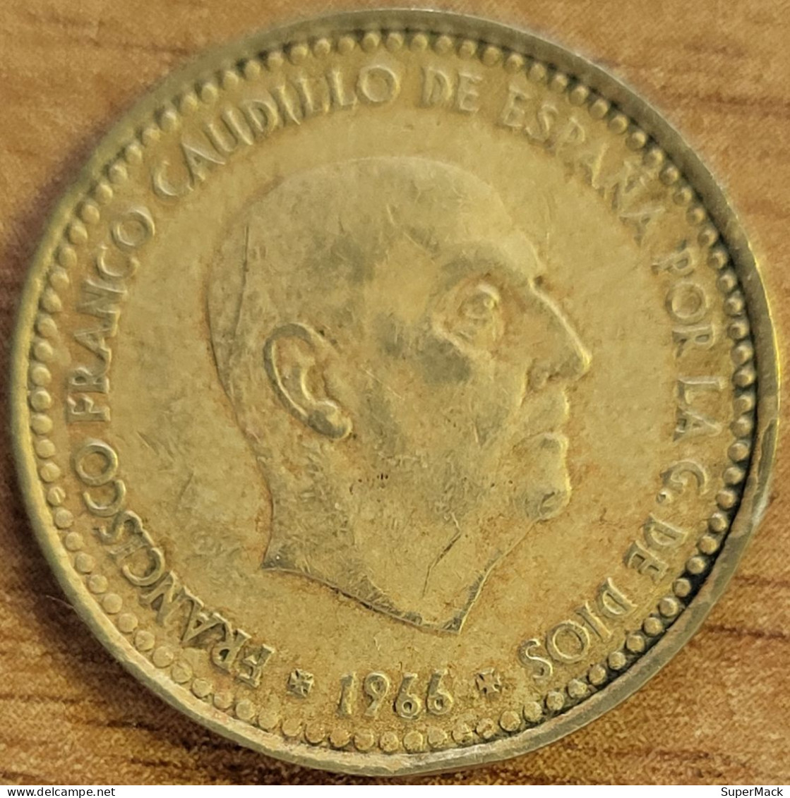 ESPAGNE 1 Peseta1966 (*69) 2e Effigie KM#796 TTB - 1 Peseta