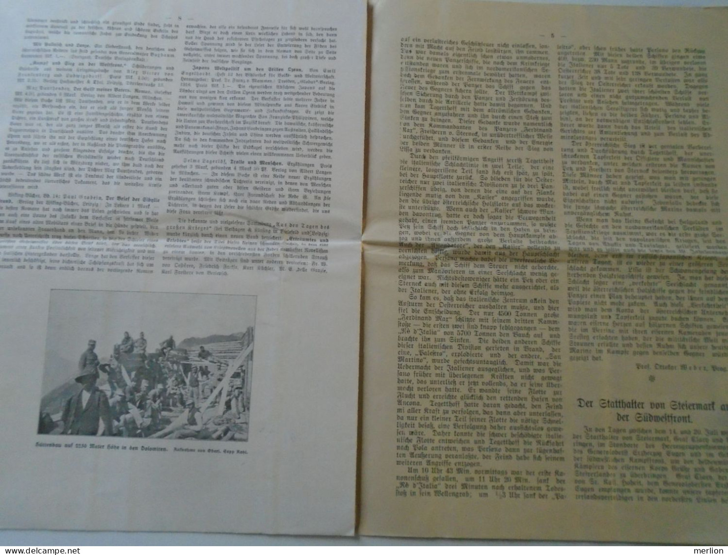 ZA478.12  Tiroler Soldaten Zeitung  26 Juli 1916 WWI  Letze Krieg  -Grande Guerre -World War I Newspaper  Tirol Austria