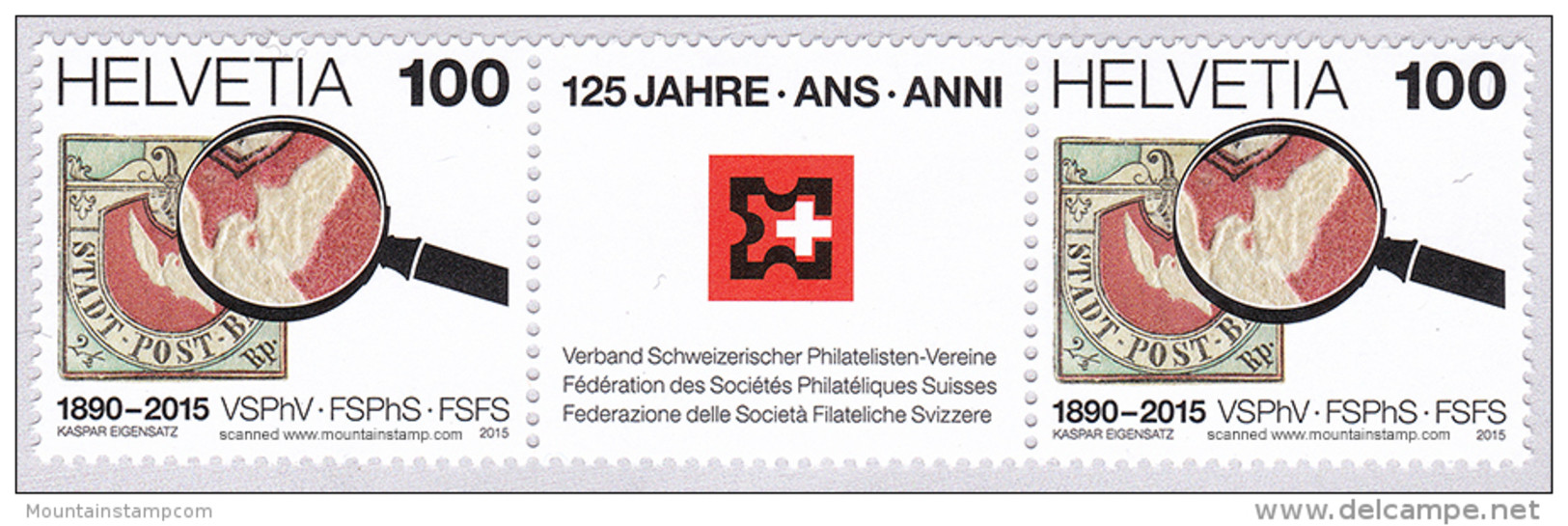 Switzerland 2015 (2015) 125 Years Of The USP Stamp On Stamp MNH ** - Ungebraucht