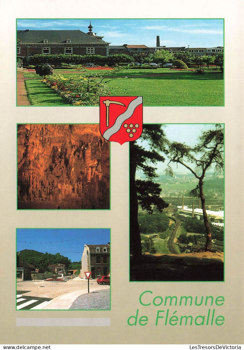 BELGIQUE - Flémalle - Maison Et Parc Communal - Les Grottes De Ramioul -Usines Tubes Meuse Phenix- Carte Postale - Flémalle