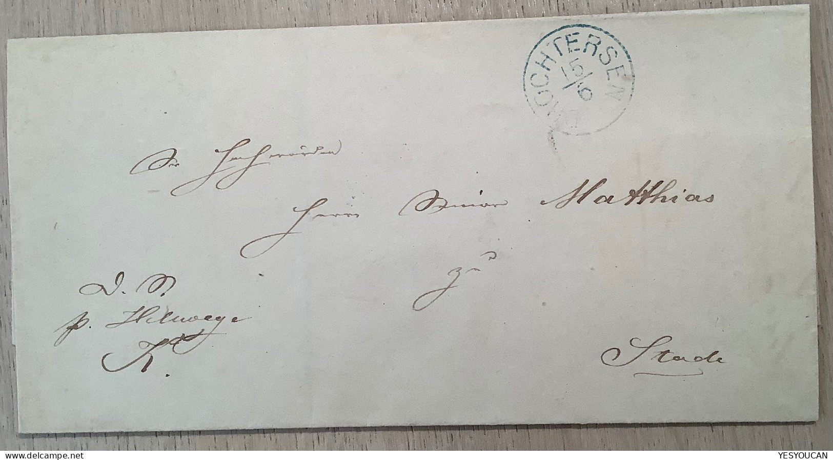SELTEN ! ~1860 Kirchen-Brief Von INSEL KRAUTSAND (in Der Elbe) + K1 DROCHTERSEN>Stade (Hannover Pastor Hilwege Island - Hanover
