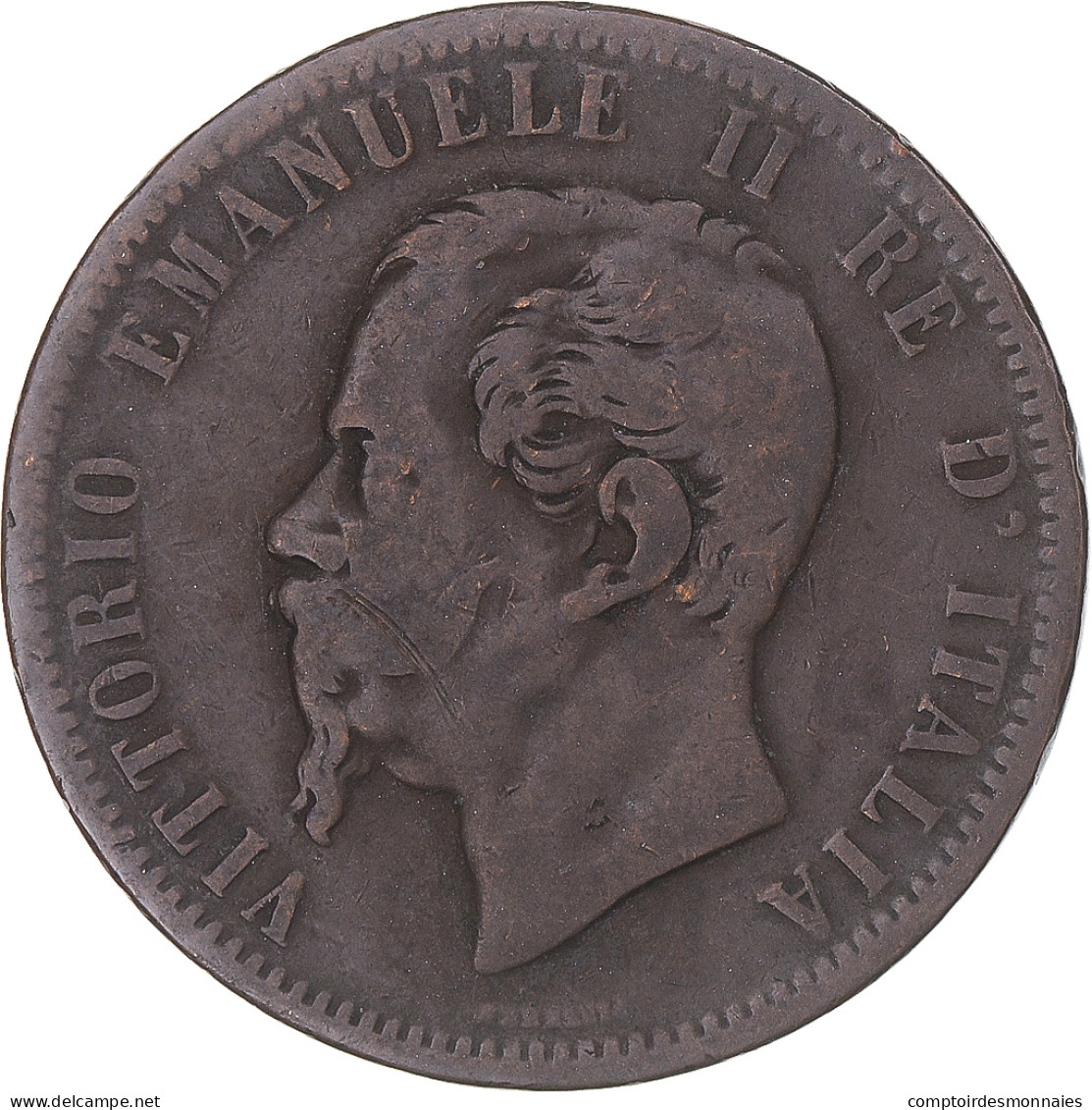 Monnaie, Italie, Vittorio Emanuele II, 10 Centesimi, 1866, Strasbourg, TB - 1861-1878 : Victor Emmanuel II
