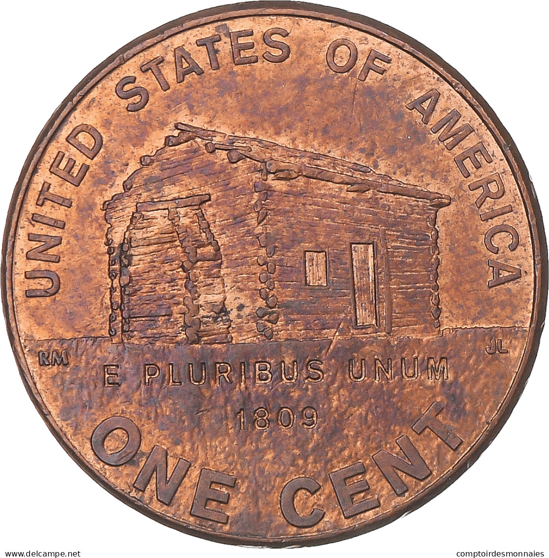Monnaie, États-Unis, Lincoln Bicentennial, Cent, 2009, U.S. Mint, Philadelphie - 1959-…: Lincoln, Memorial Reverse