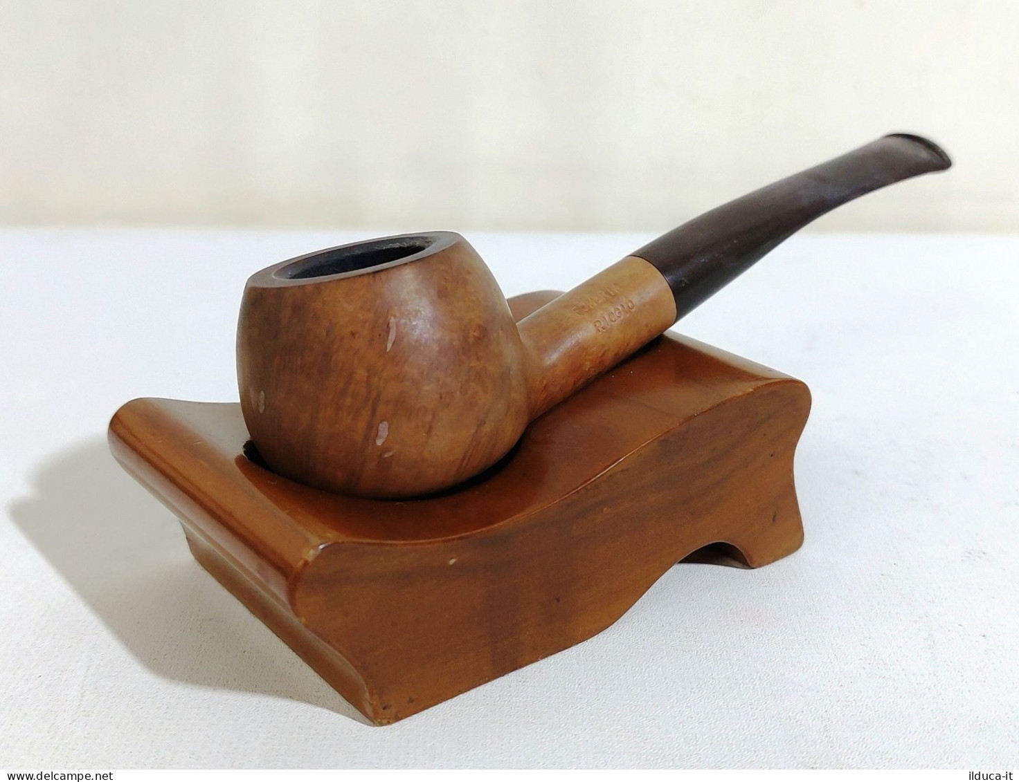 56357 Pipa Di Legno - FUMERIA RIGGIO - Made In Italy - Pipa Fumata - Pipe In Bruyère