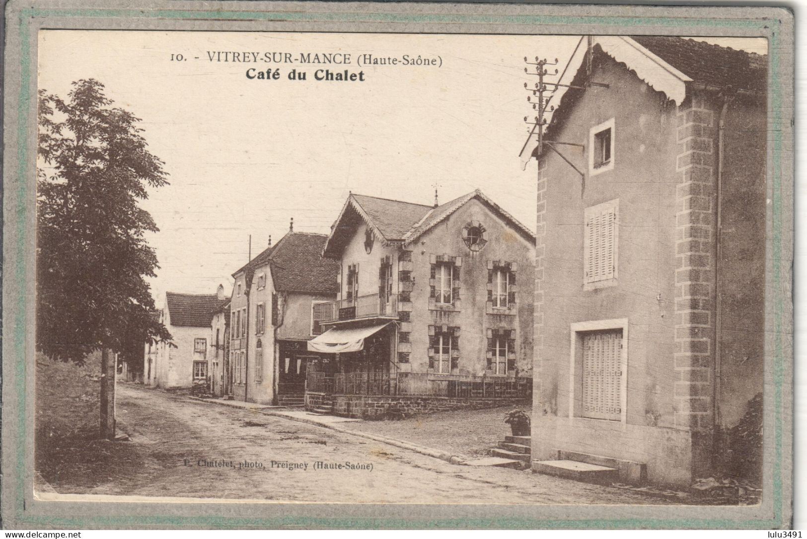 CPA - VITREY-sur-MANCE (70) - Aspect Du Quartier Du Bourg Près Du Café Du Chalet Dans Les Années 20 - Vitrey-sur-Mance