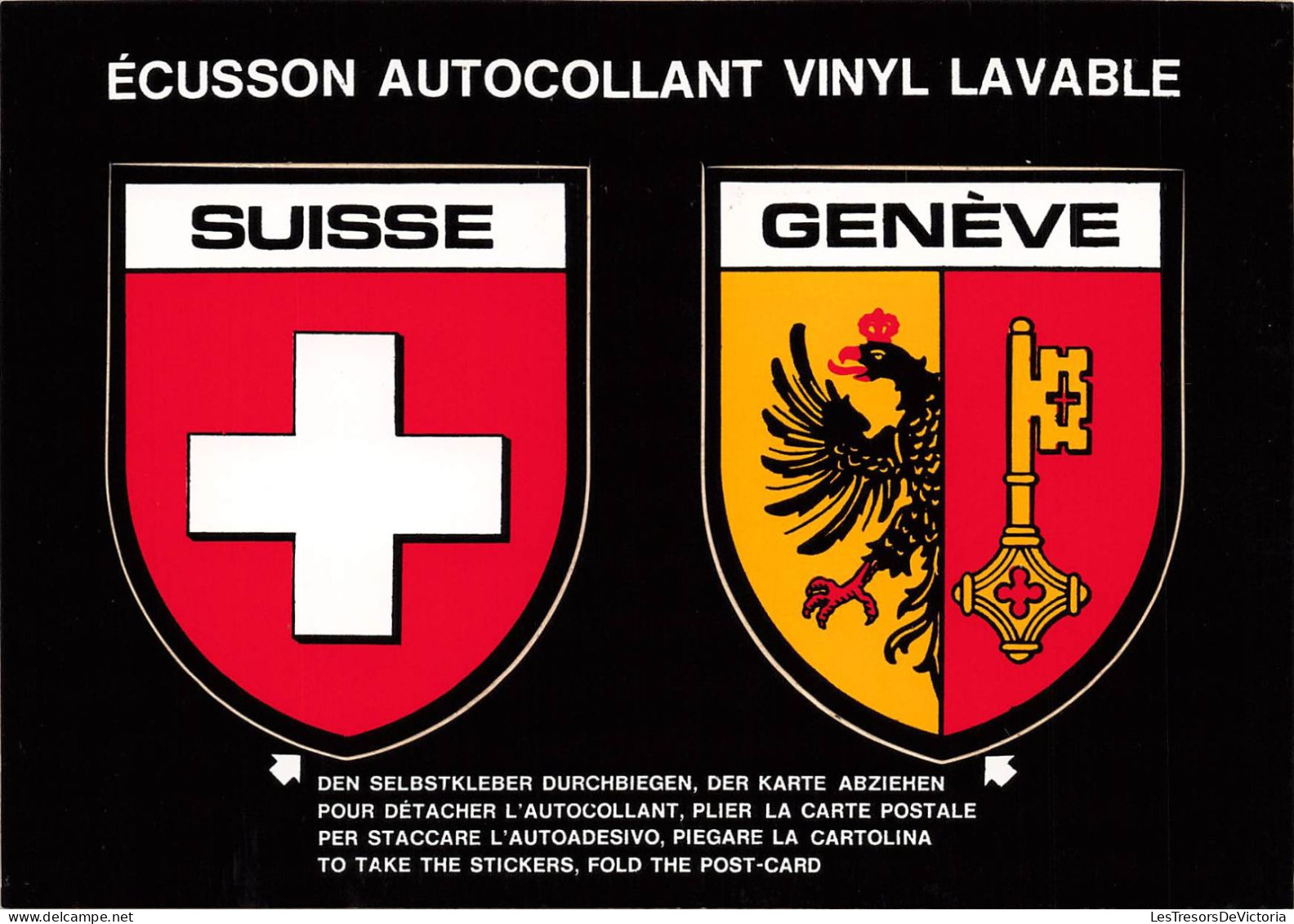 PUBLICITÉ - Écuisson Autocollant Vinyl Lavable - Carte Postale - Publicité