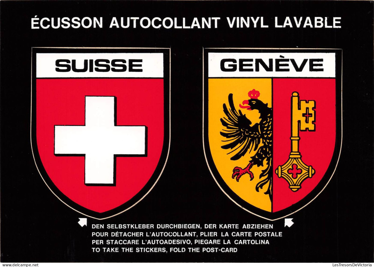 PUBLICITÉ - Écuisson Autocollant Vinyl Lavable - Carte Postale - Publicidad