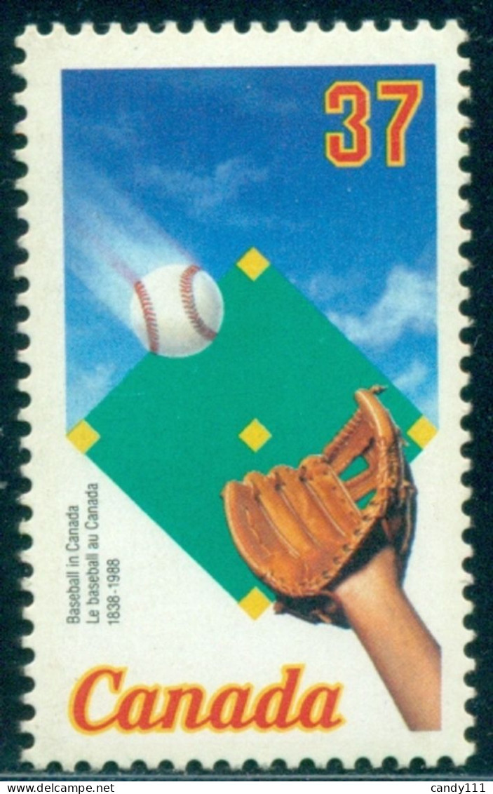 1988 Baseball,catcher's Glove, Ball, Field,Mi. 1101,MNH - Baseball