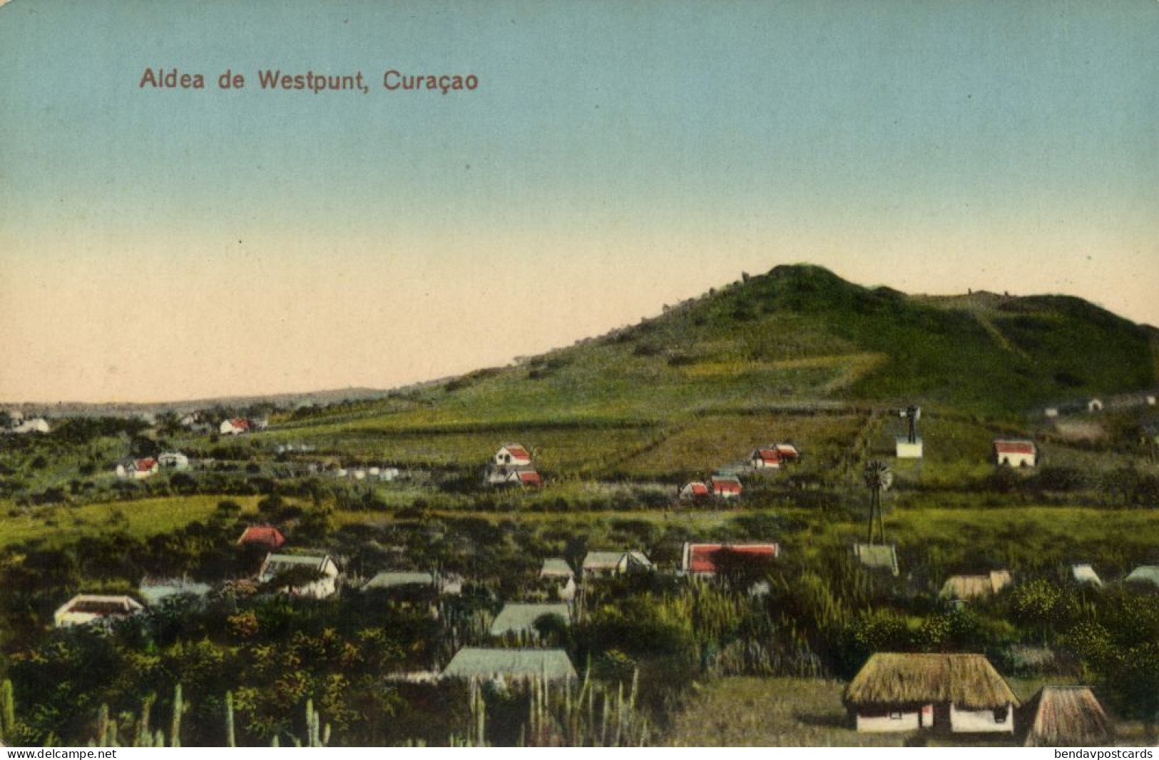 Curacao, D.W.I., WILLEMSTAD, Aldea De Westpunt (1920s) La Fortuna Postcard (1) - Curaçao