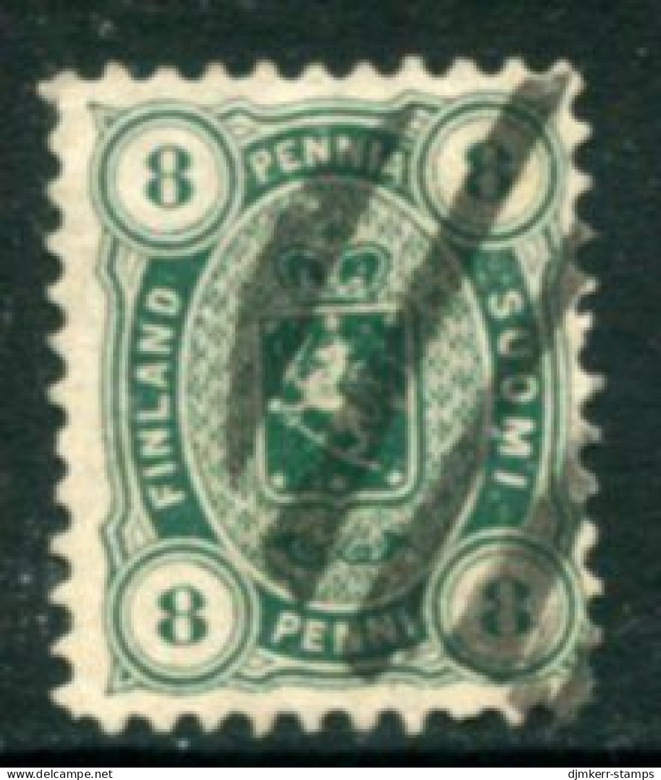 FINLAND 1875 8 P. Perforated 11 Used With Cork Or Wooden Canceller  Michel 14 Ayc - Usados