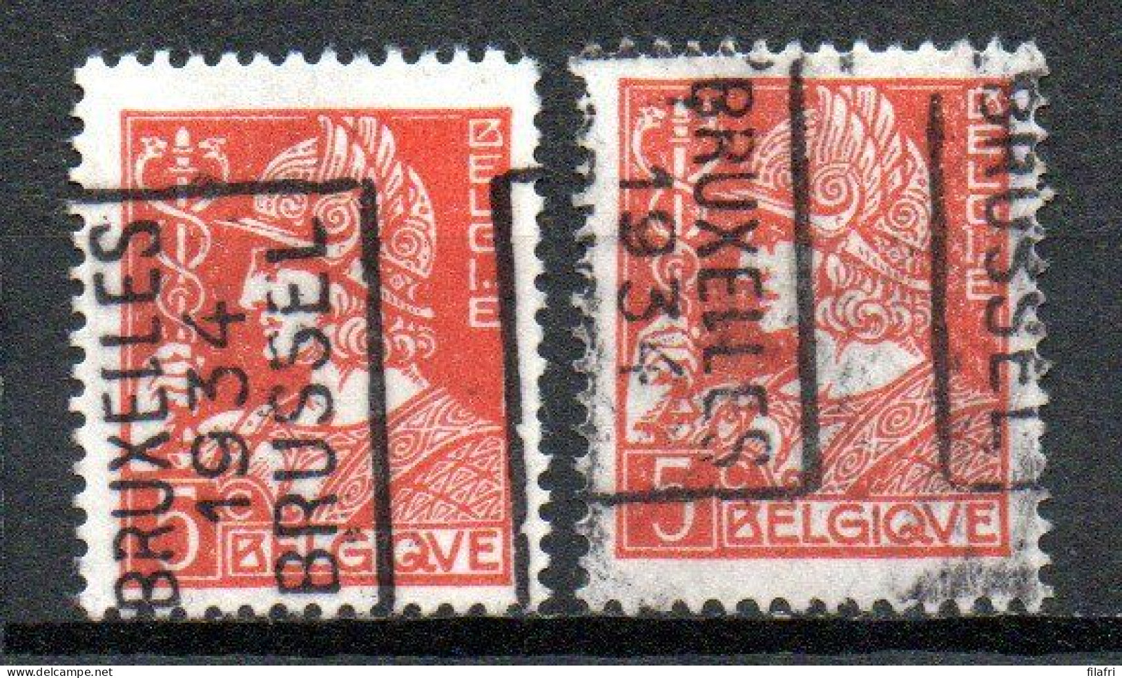 6041 Voorafstempeling Op Nr 336 - BRUXELLES 1934 BRUSSEL - Positie A & B - Roulettes 1930-..