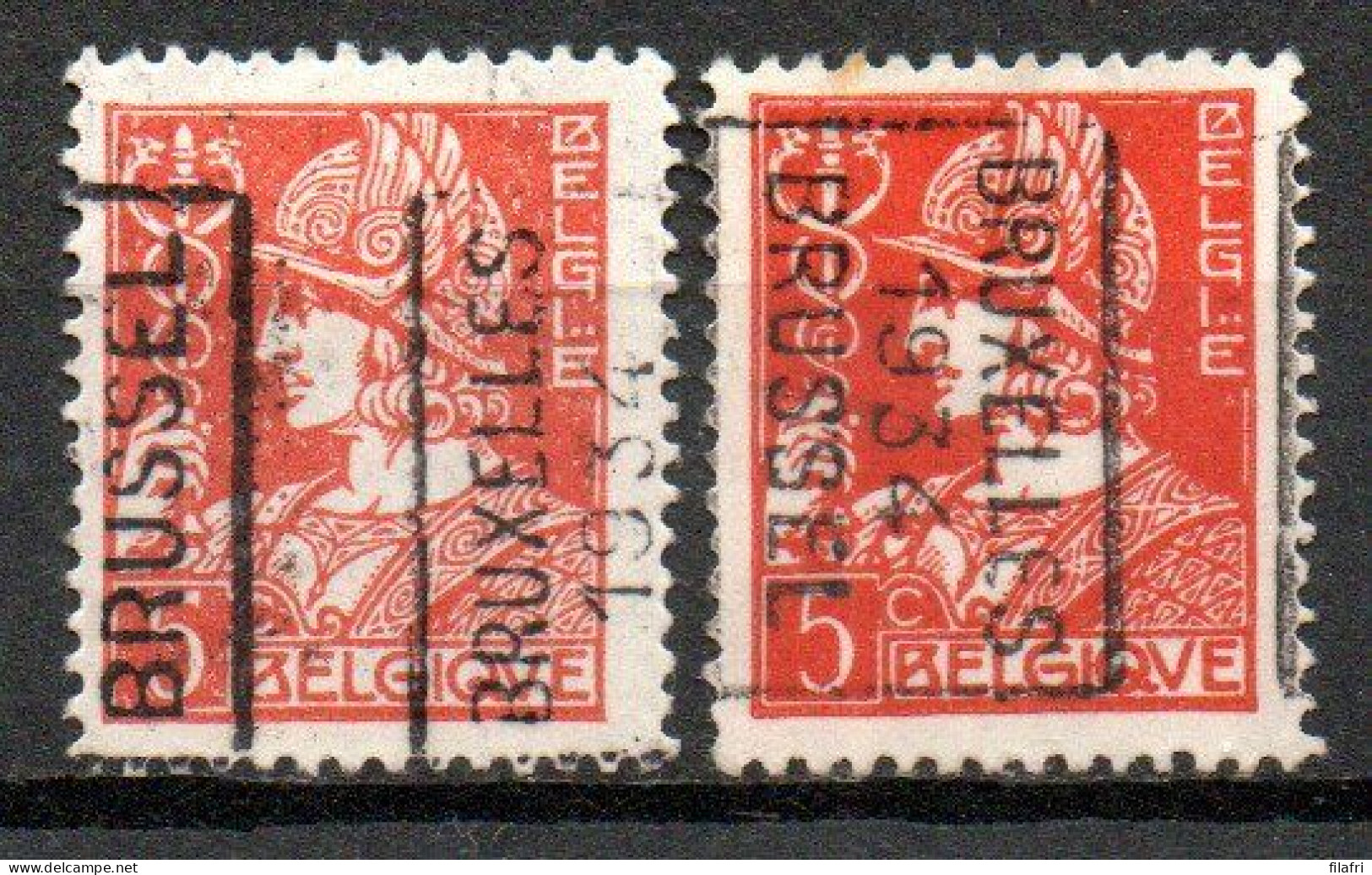 6041 Voorafstempeling Op Nr 336 - BRUXELLES 1934 BRUSSEL - Positie A&B - Roulettes 1930-..