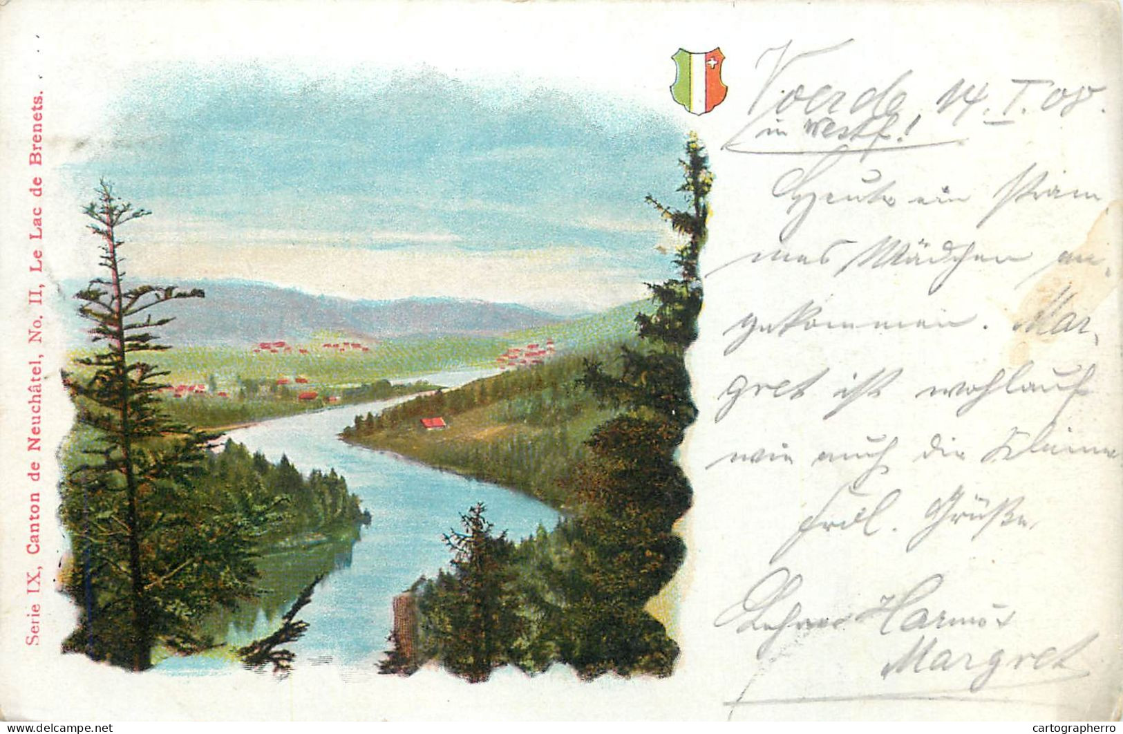 Lac De Brenets 1908 Alleiniger Darsteller Apotheker Richard Brandt`s Schaffhausen AK - Les Brenets