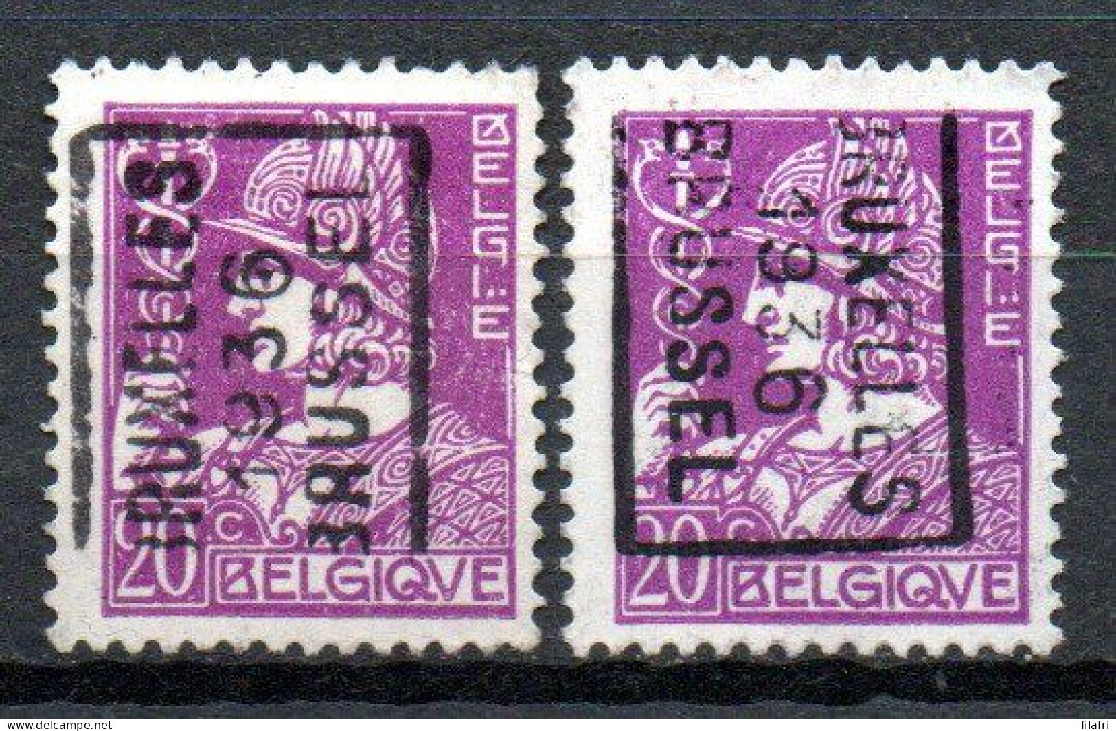 6047 Voorafstempeling Op Nr 338 - BRUXELLES 1936 BRUSSEL - Positie A & B - Rolstempels 1930-..