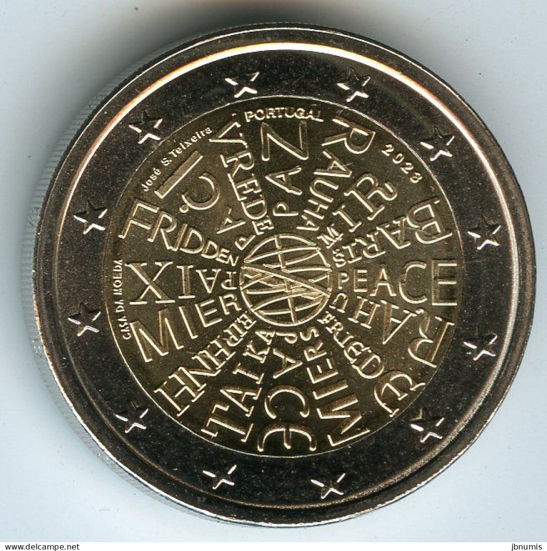 Portugal 2 Euro 2023 Paix Peace UNC - Portugal