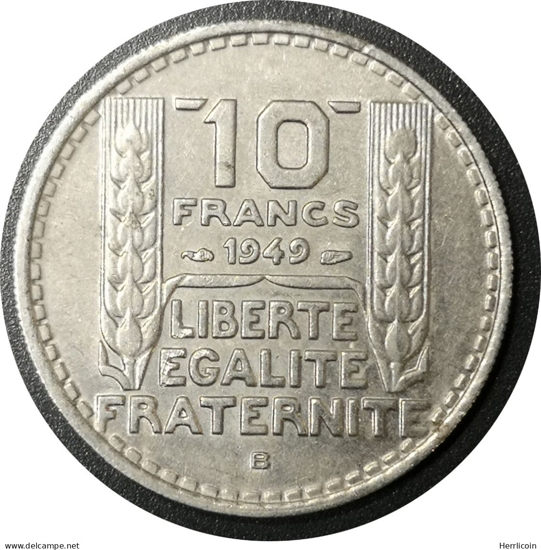 1949 B  - 10 Francs Turin Cupronickel, Petite Tête  France - 10 Francs