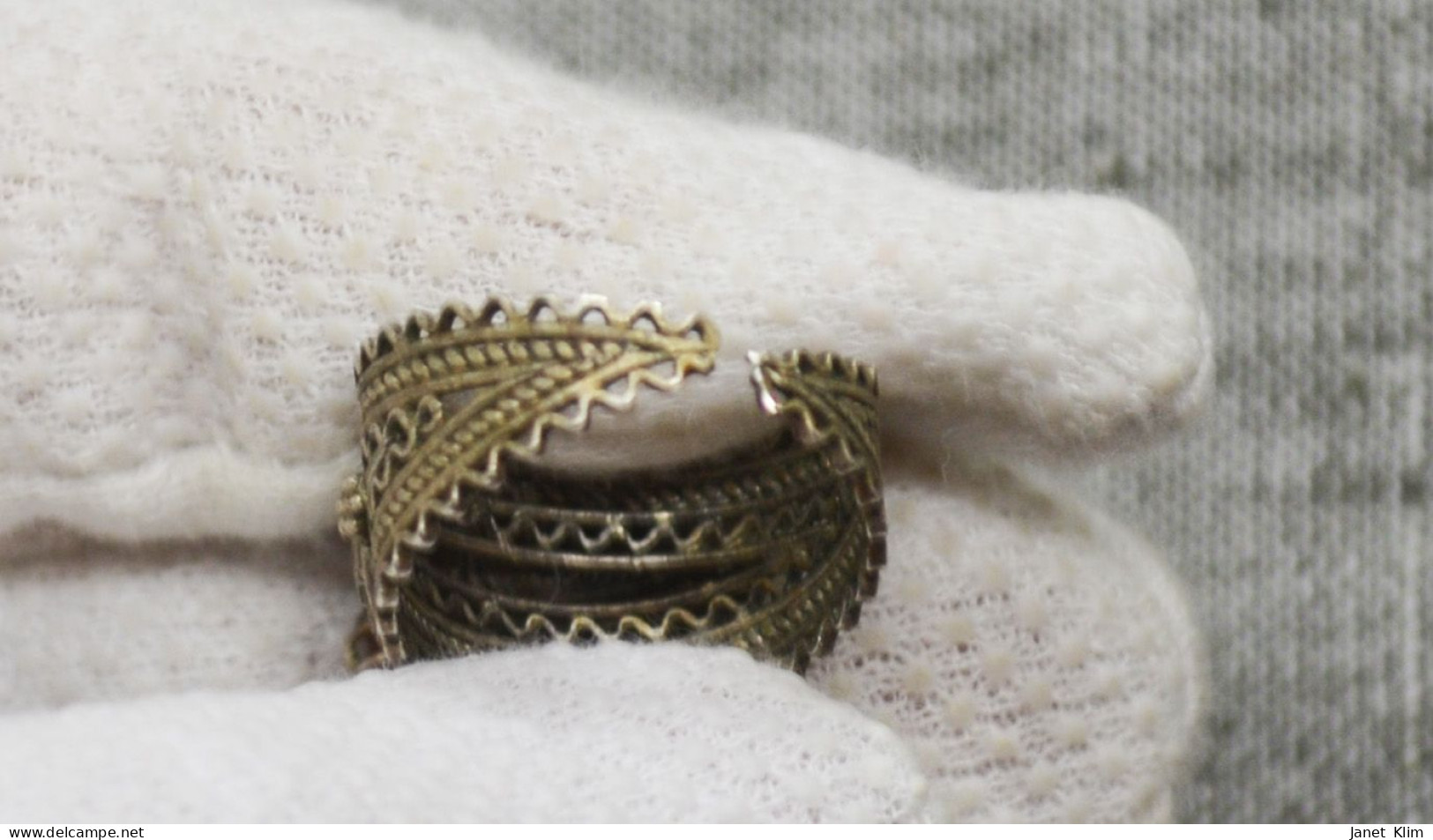 Antique vintage silver ring with stone 1920