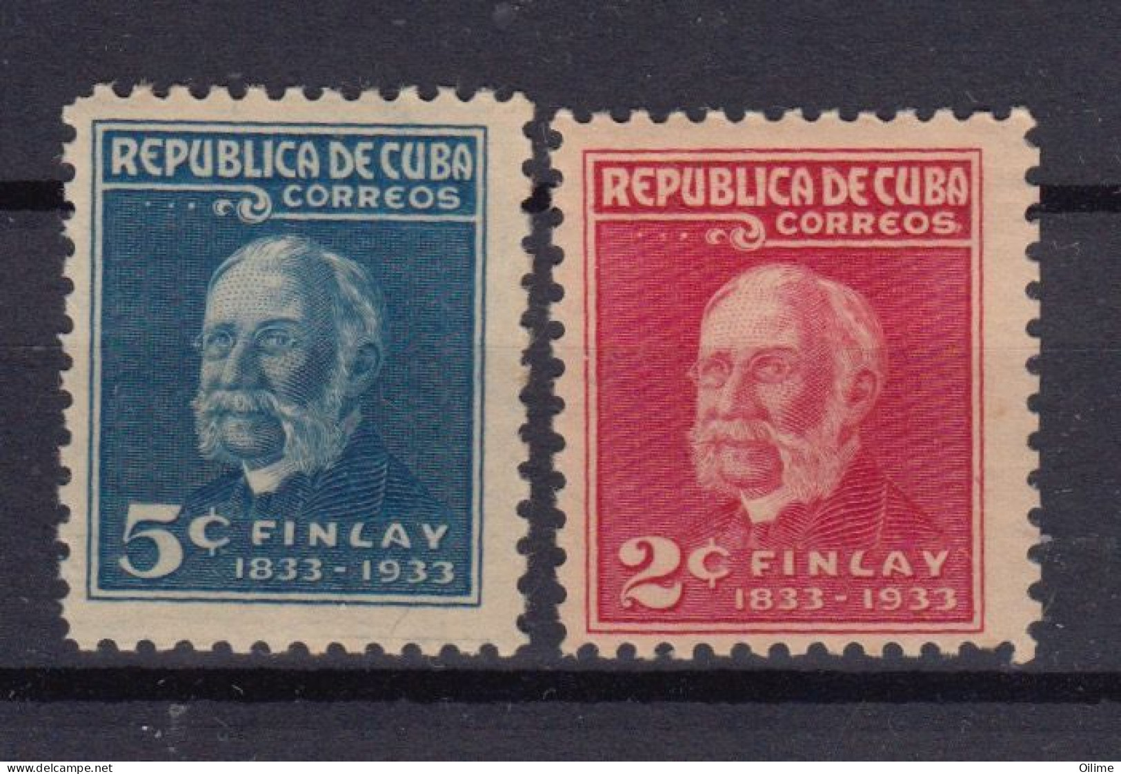 CUBA 1934. CENTENARIO DEL NACIMIENTO DE CARLOS J. FINLAY. MNH. EDIFIL 274/75. - Neufs