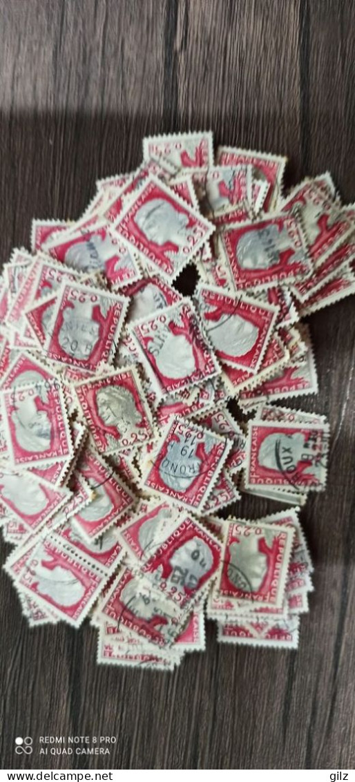 Lot 150 Marianne Decaris Pour Etude Varietes Nuances Cachets Etc... - Usados