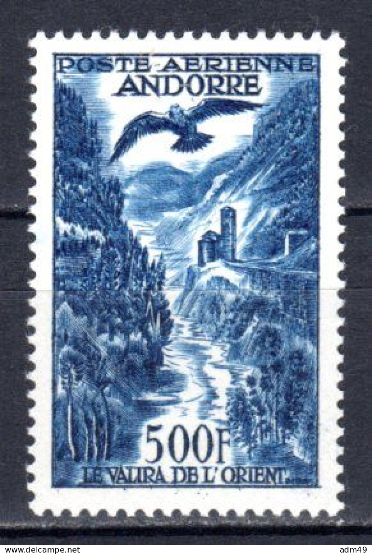 ANDORRA Französisch, 1955, Freimarke Landschaft, Postfrisch ** - Neufs