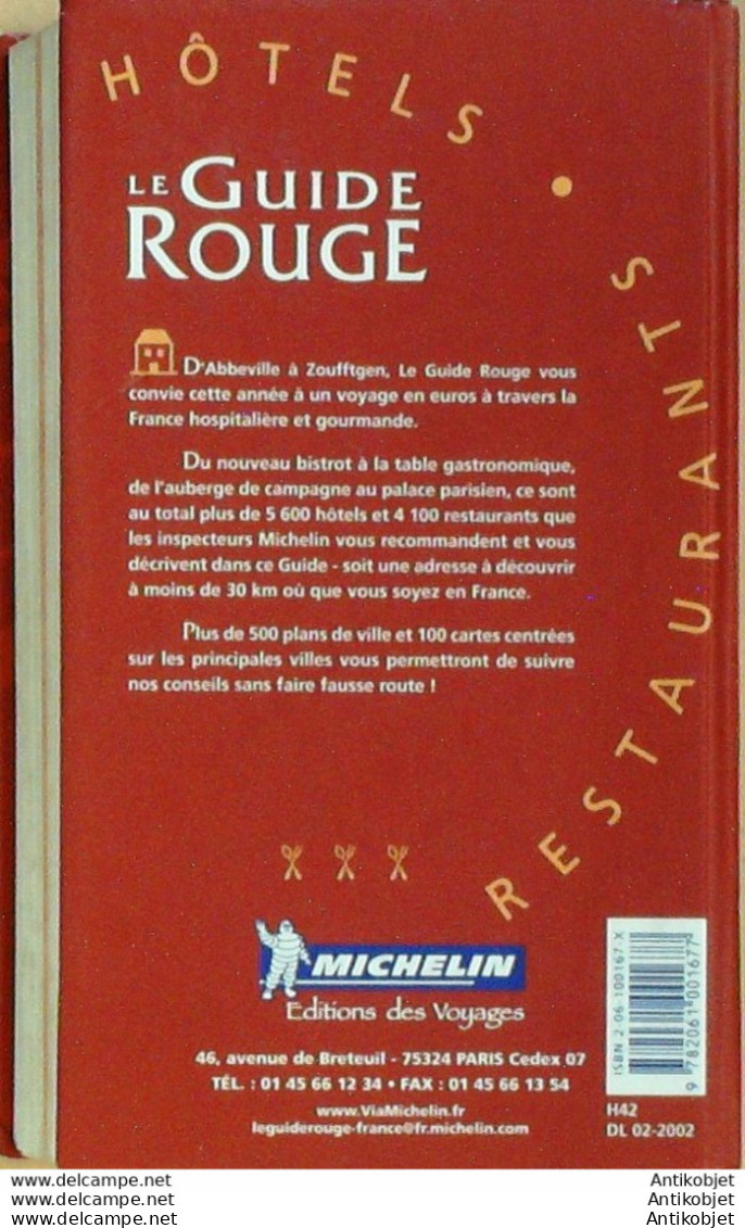 Guide Rouge MICHELIN 2002 95ème édition France - Michelin (guide)