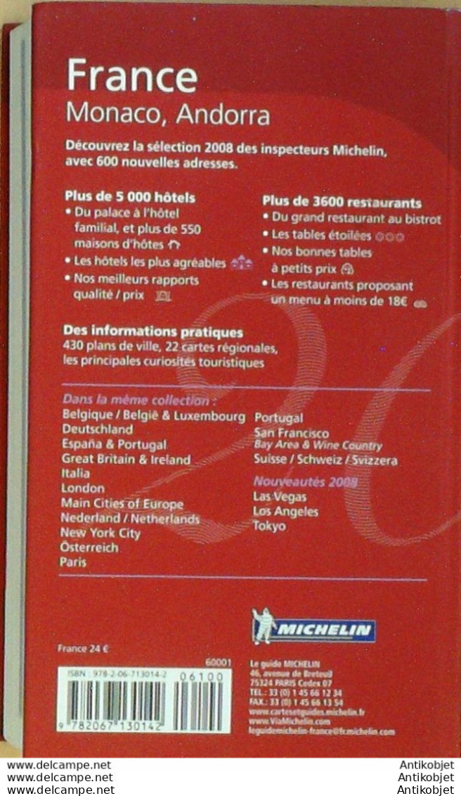 Guide Rouge MICHELIN 2008 101ème édition France - Michelin (guides)