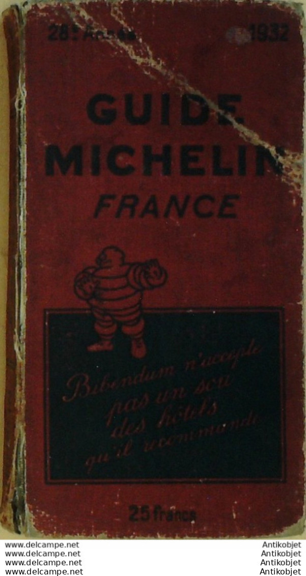 Guide Rouge Michelin 1932 28ème édition France - Michelin (guides)