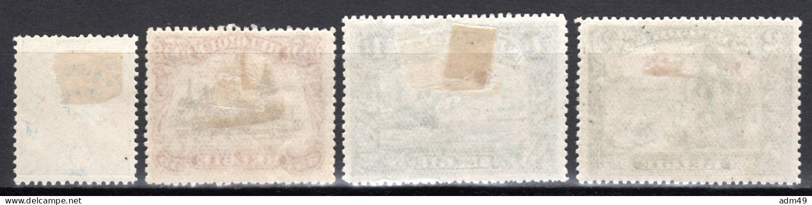 BELGIEN, 1918 4 Werte Rotes Kreuz Mit Rotem Aufdruck, Ungebraucht * - 1918 Rotes Kreuz