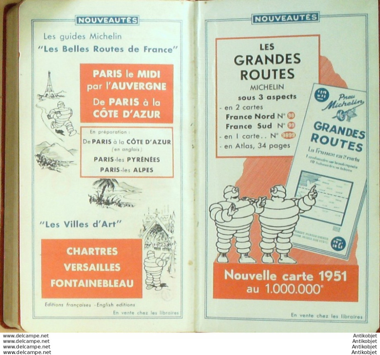 Guide Rouge Michelin 1951 44ème édition France - Michelin (guides)