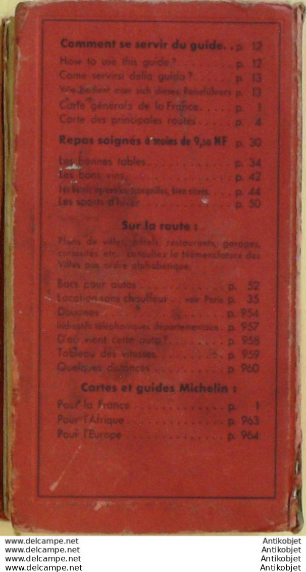 Guide Rouge Michelin 1962 55ème édition France - Michelin (guides)
