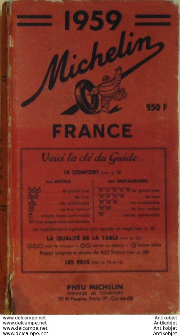 Guide Rouge Michelin 1959 52ème édition France - Michelin (guide)