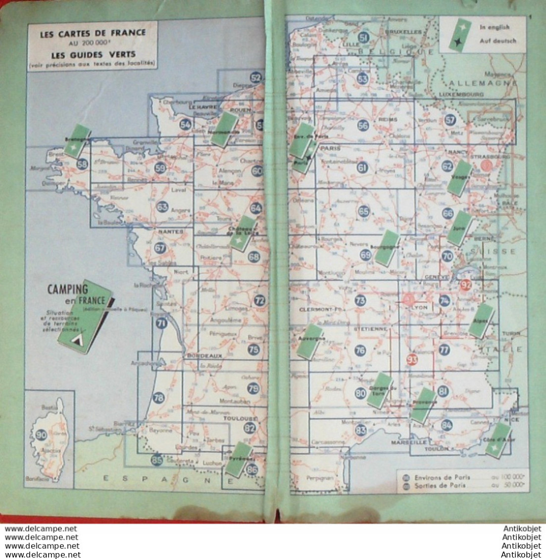 Guide Rouge Michelin 1959 52ème édition France - Michelin (guias)