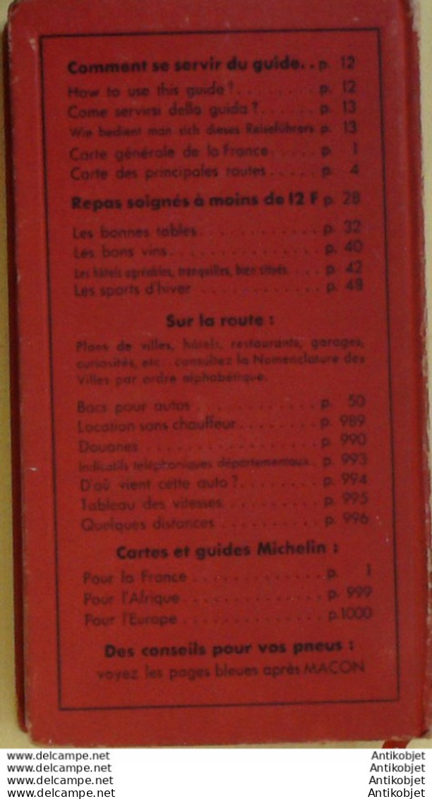 Guide Rouge Michelin 1964 57ème édition France - Michelin (guide)