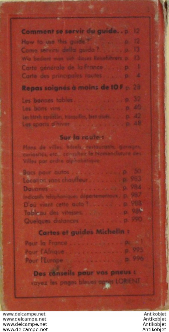 Guide Rouge Michelin 1963 56ème édition France - Michelin (guide)