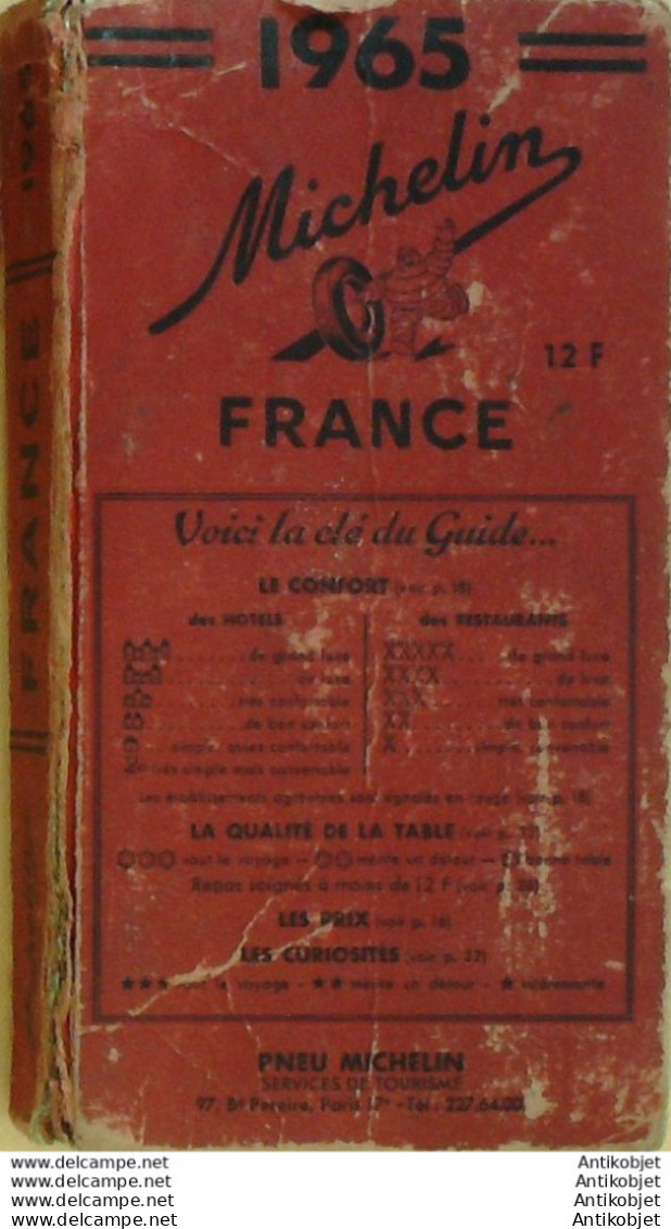 Guide Rouge Michelin 1965 58ème édition France - Michelin (guide)