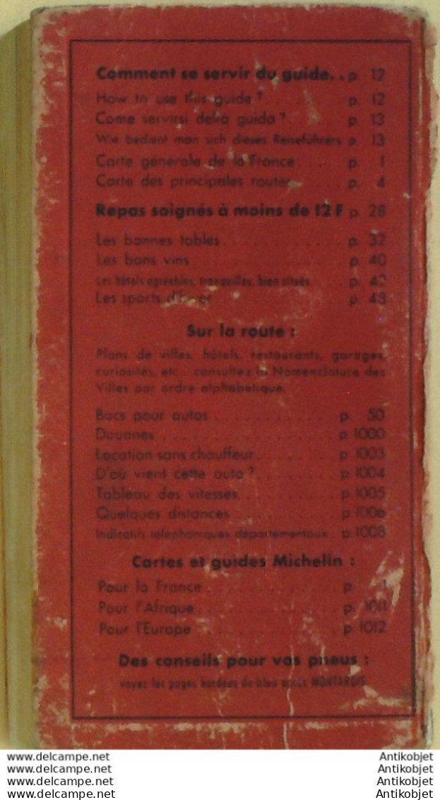 Guide Rouge Michelin 1965 58ème édition France - Michelin-Führer