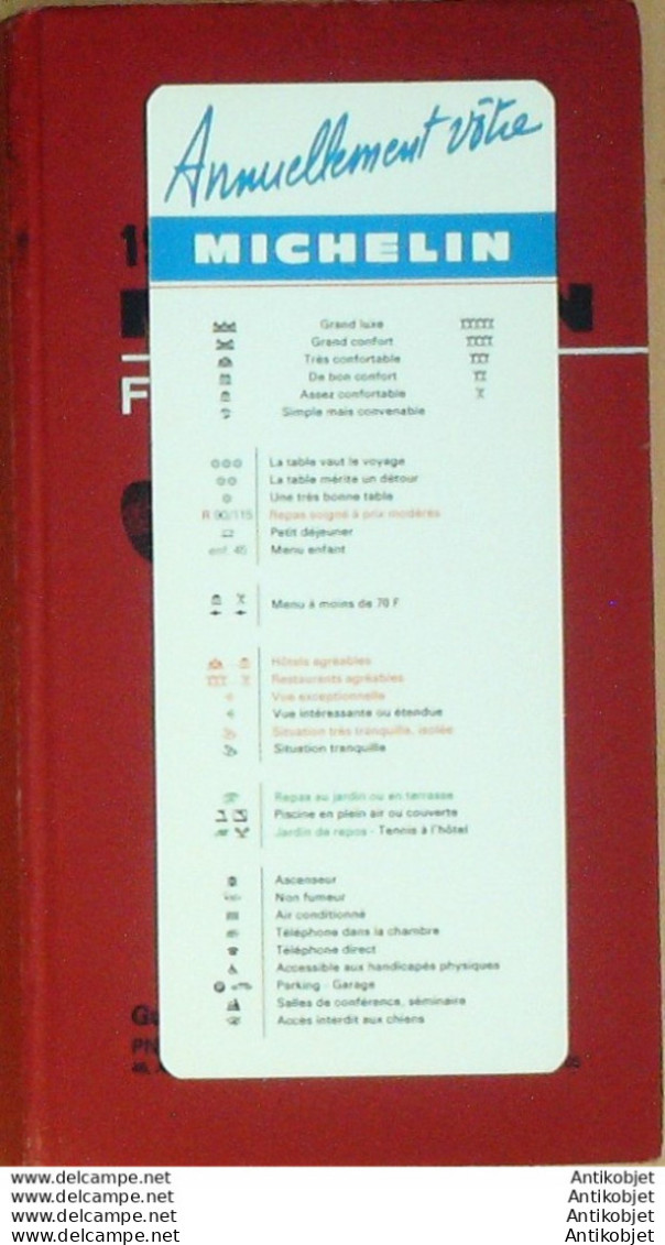 Guide Rouge Michelin 1983 76ème édition France - Michelin (guides)