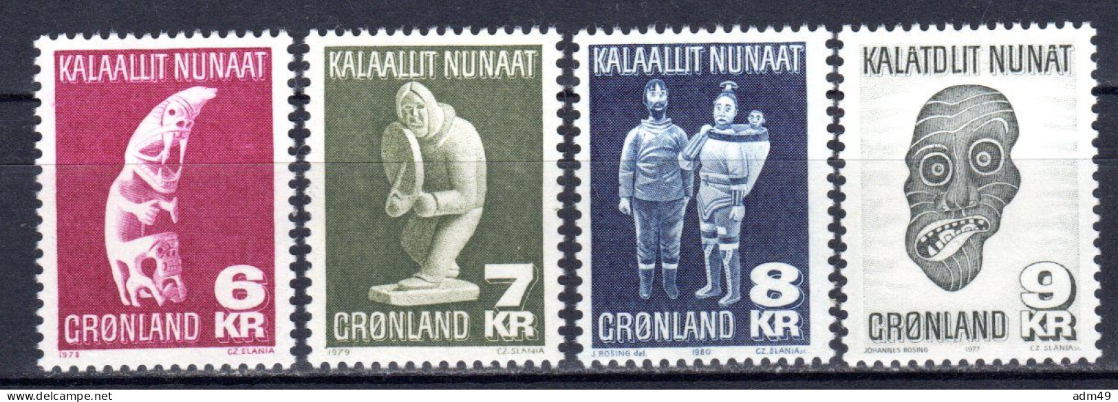 GRÖNLAND, 1977-1980 Freimarken, Postfrisch ** - Unused Stamps