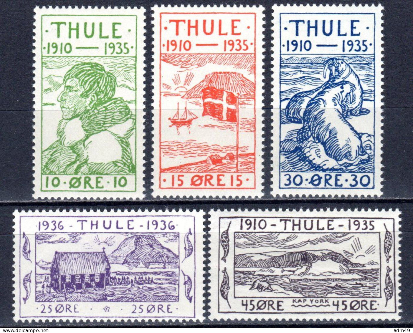 GRÖNLAND, THULE 1935 25. Jahrestag Der Gründung Thule-Siedlung, Postfrisch ** - Thule