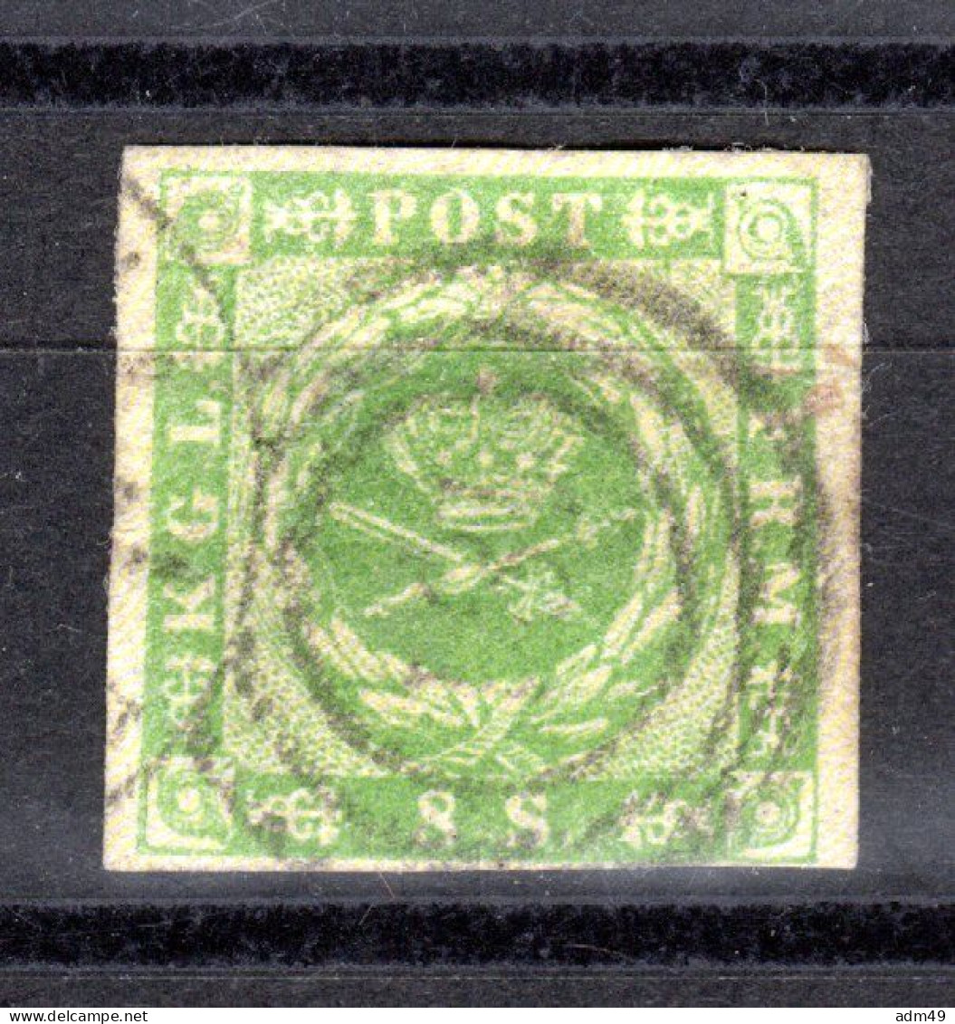 DÄNEMARK, 1854 Freimarke Kroninsignien Im Lorbeerkranz, Gestempelt - Used Stamps