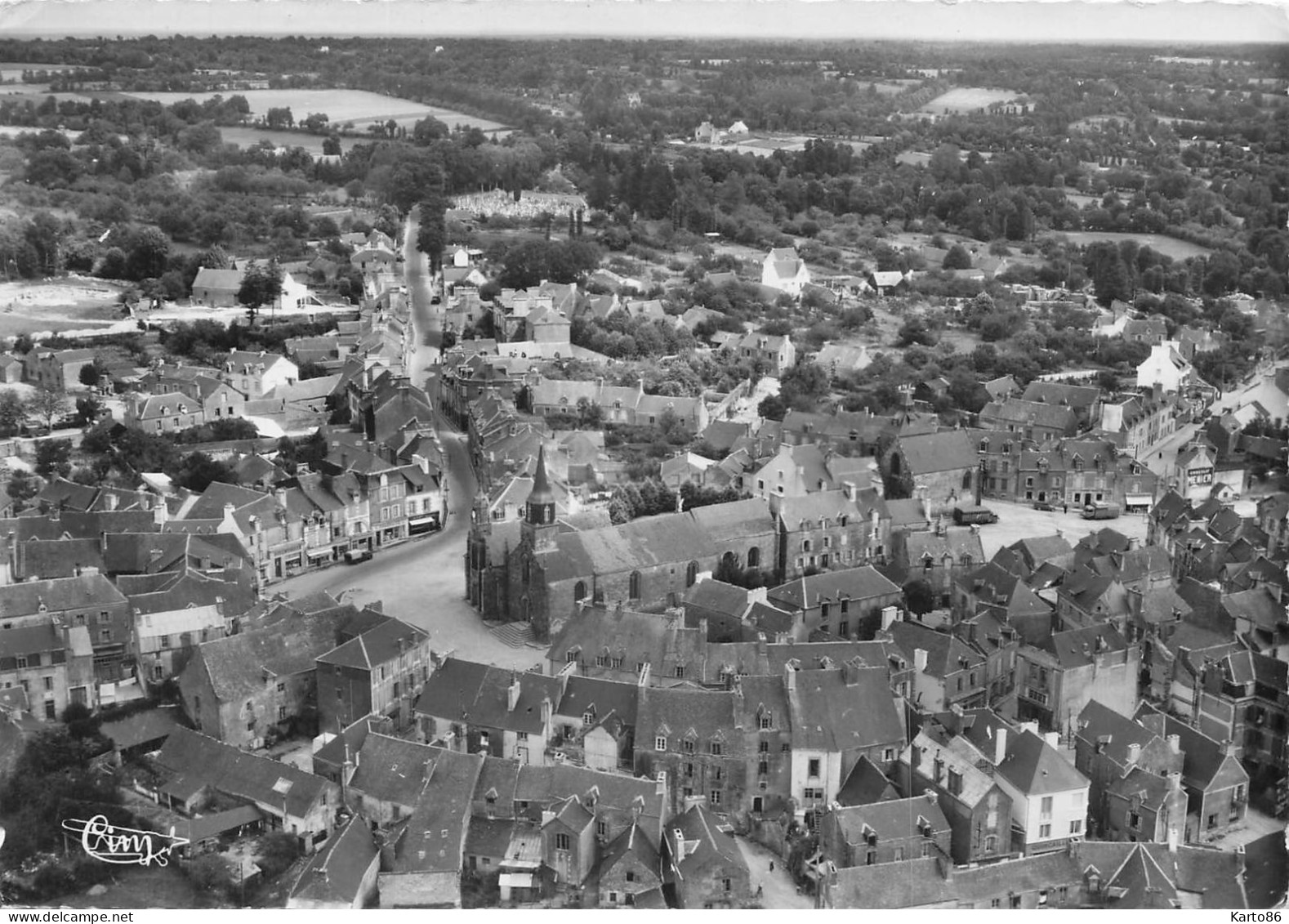 Locminé * Vue Générale Aérienne Sur La Commune - Locmine