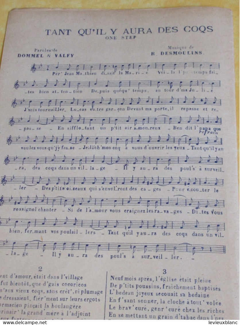 Partition Ancienne/La Vieille  Cheminée/Vorelli Le Parfait Chanteur/Dommet-Bernel/ Desmoulin /Vers 1940-45    PART355 - Autres & Non Classés