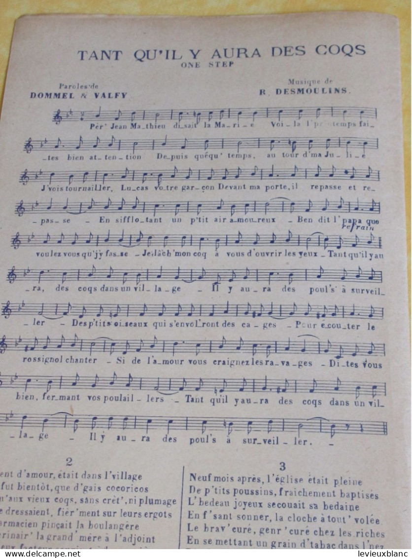 Partition Ancienne/La Vieille  Cheminée/Vorelli Le Parfait Chanteur/Dommet-Bernel/ Desmoulin /Vers 1940-45    PART355 - Andere & Zonder Classificatie