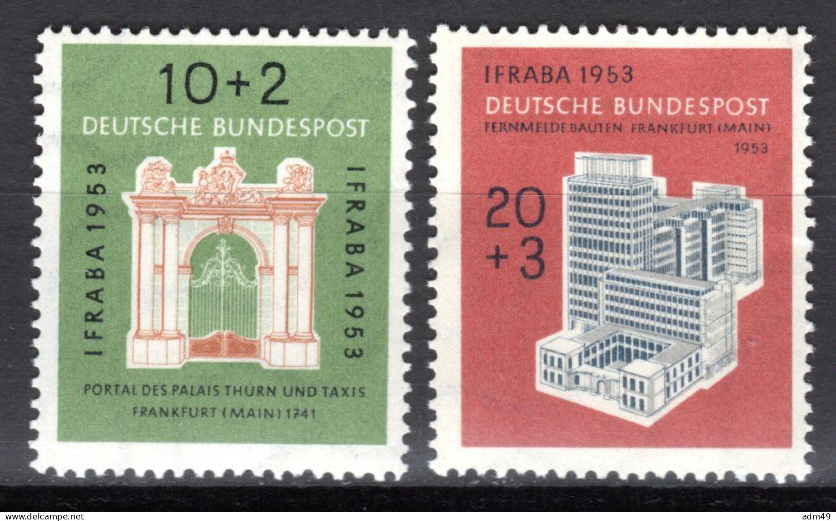 DEUTSCHLAND BRD, 1953 Internationale Briefmarkenausstellung In Frankfurt, Postfrisch ** - Ungebraucht