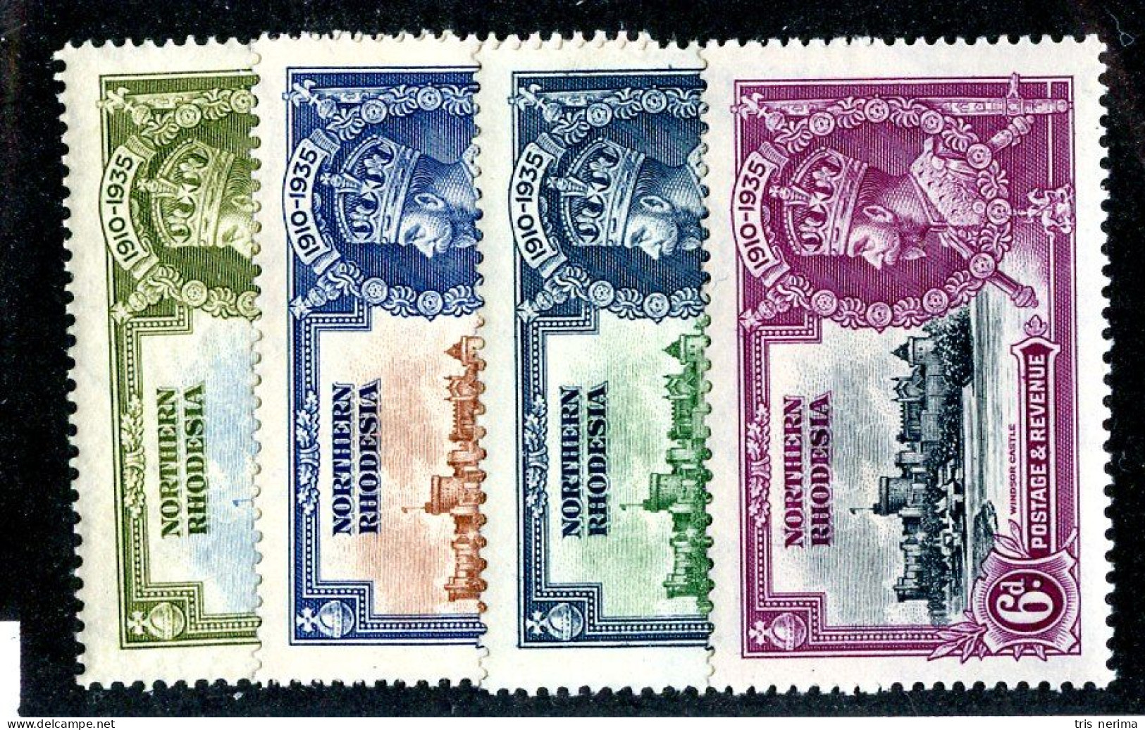 ( 7 Jub )  1935 Scott # 18-21 Mlh* (offers Welcome) - Northern Rhodesia (...-1963)